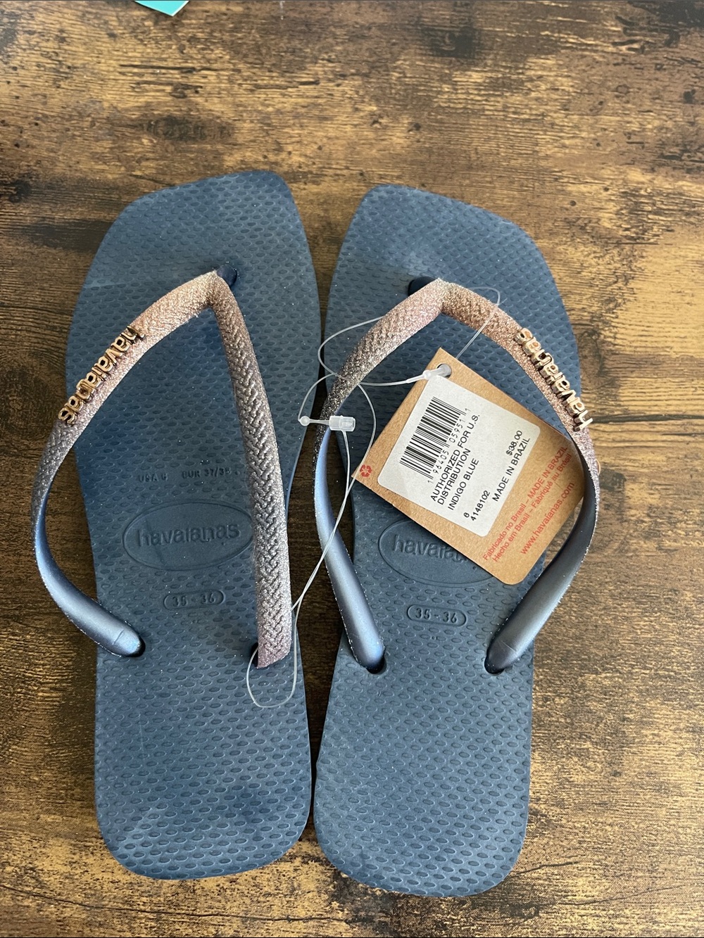 Havaianas Women’s Gray Flip Flops INDIGO BLUE